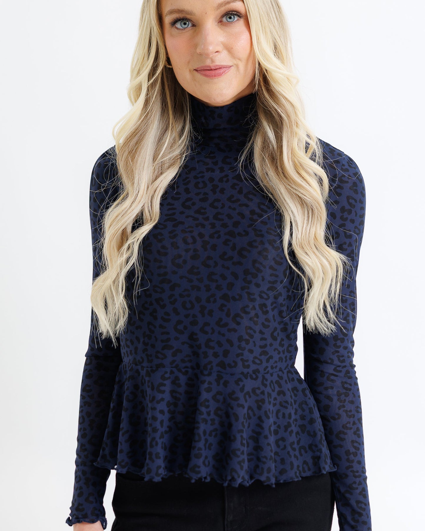 Peplum Turtleneck Top - Final Sale