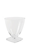 Clear Glass Round Vase on Base-Renaissance Design Studio
