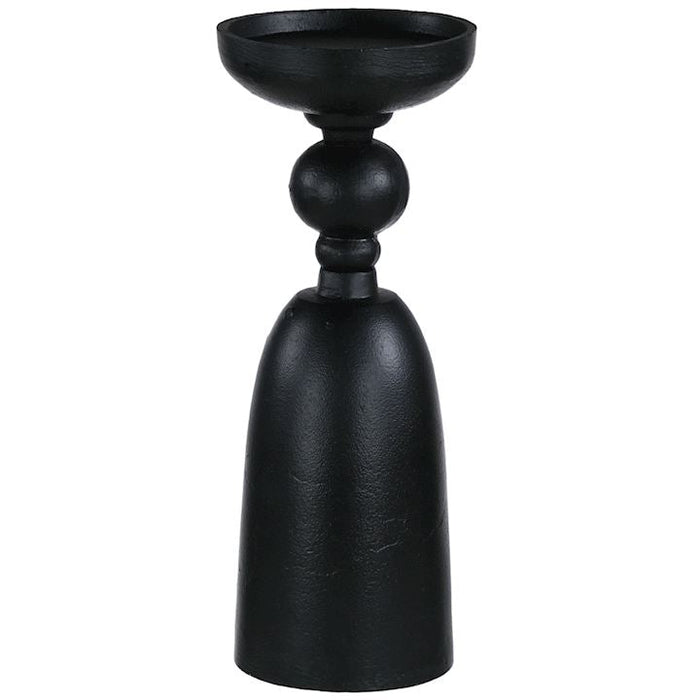 Harrow Black Large Candle Holder-Renaissance Design Studio