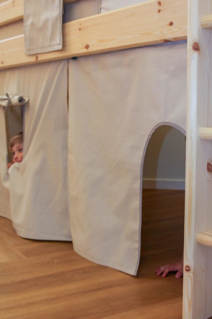 Play Curtain for Beds, Beige TEXTILE play-curtain-warm-gray flexa-com.myshopify.com