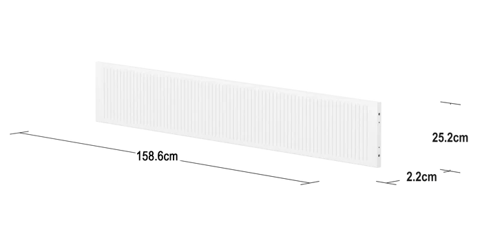 Safety Rail, 3/4, White SAFETYRAIL safety-rail-front-w-grooves-mdf-3-4-f-wht-200cm flexa-com.myshopify.com