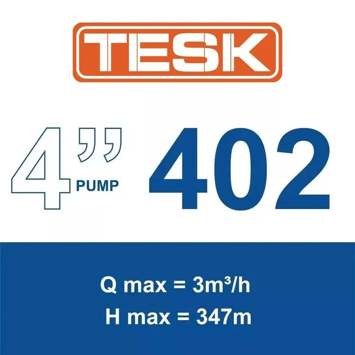 TESK 4SK 402-10 submersible borehole pump — official 402 range image