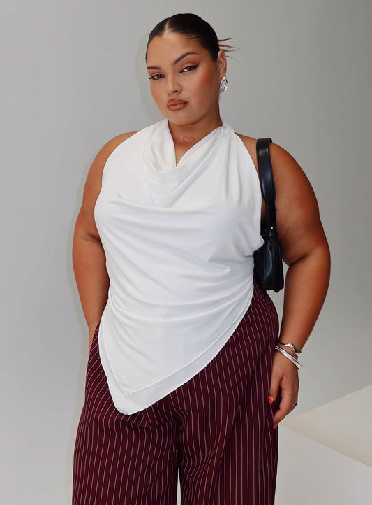 Interlude Top White Curve