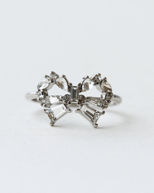 Silver Elevated Bow Ring