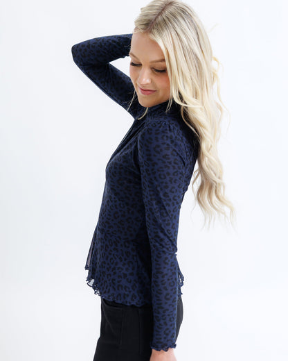 Peplum Turtleneck Top - Final Sale