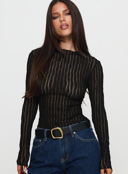 Padra Long Sleeve Top Black