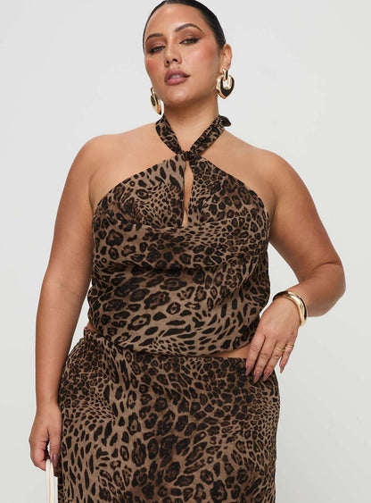 Eleganza Top Leopard Curve