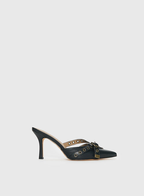 Compelling Pointed Toe Heels Black