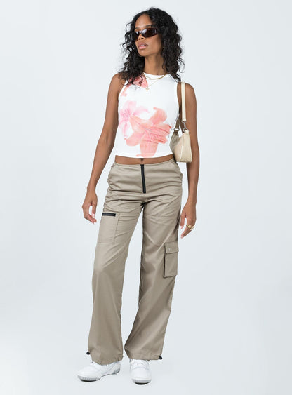 Hibiscus Tank Top White / Multi