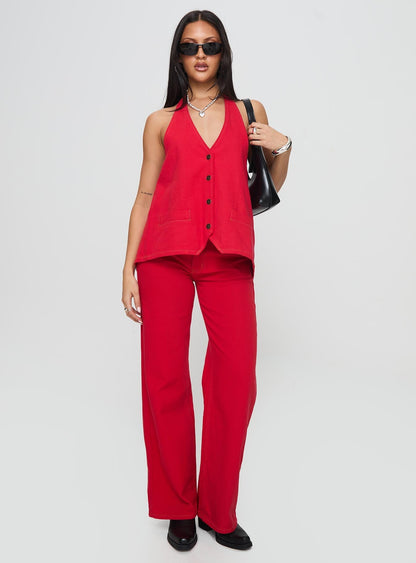 Hills Halter Crimson