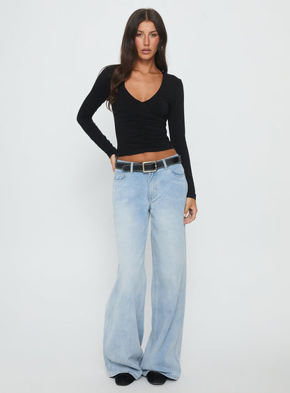 French Press Long Sleeve Top Black