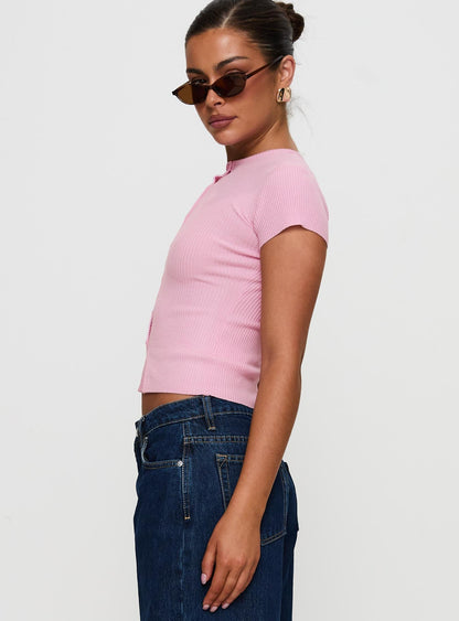 Suzu Knit Top Pink