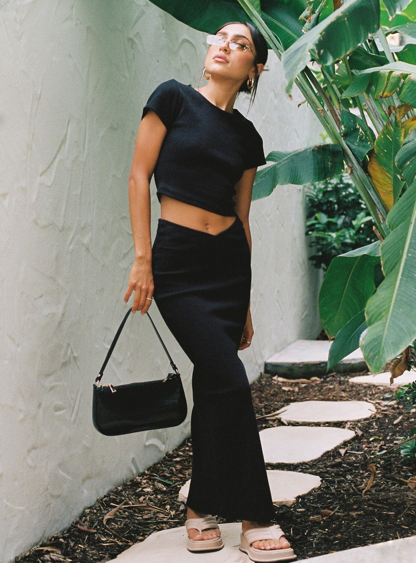 Classic Crop Tee Black