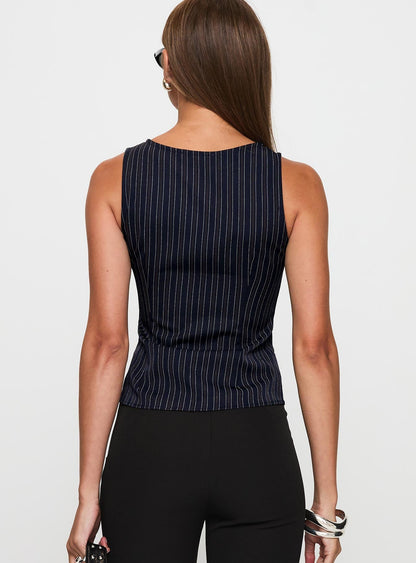 Running Wild Top Blue Stripe