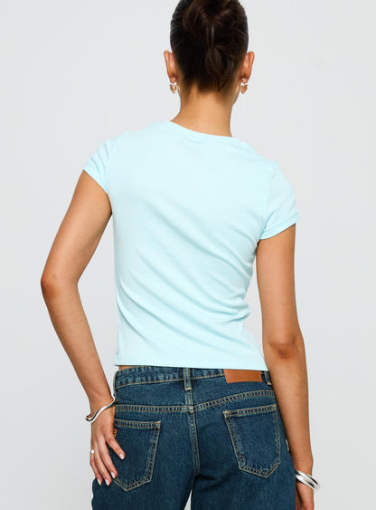 Sweet Swans Baby Tee Blue