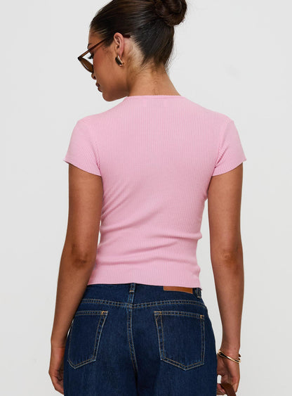 Suzu Knit Top Pink