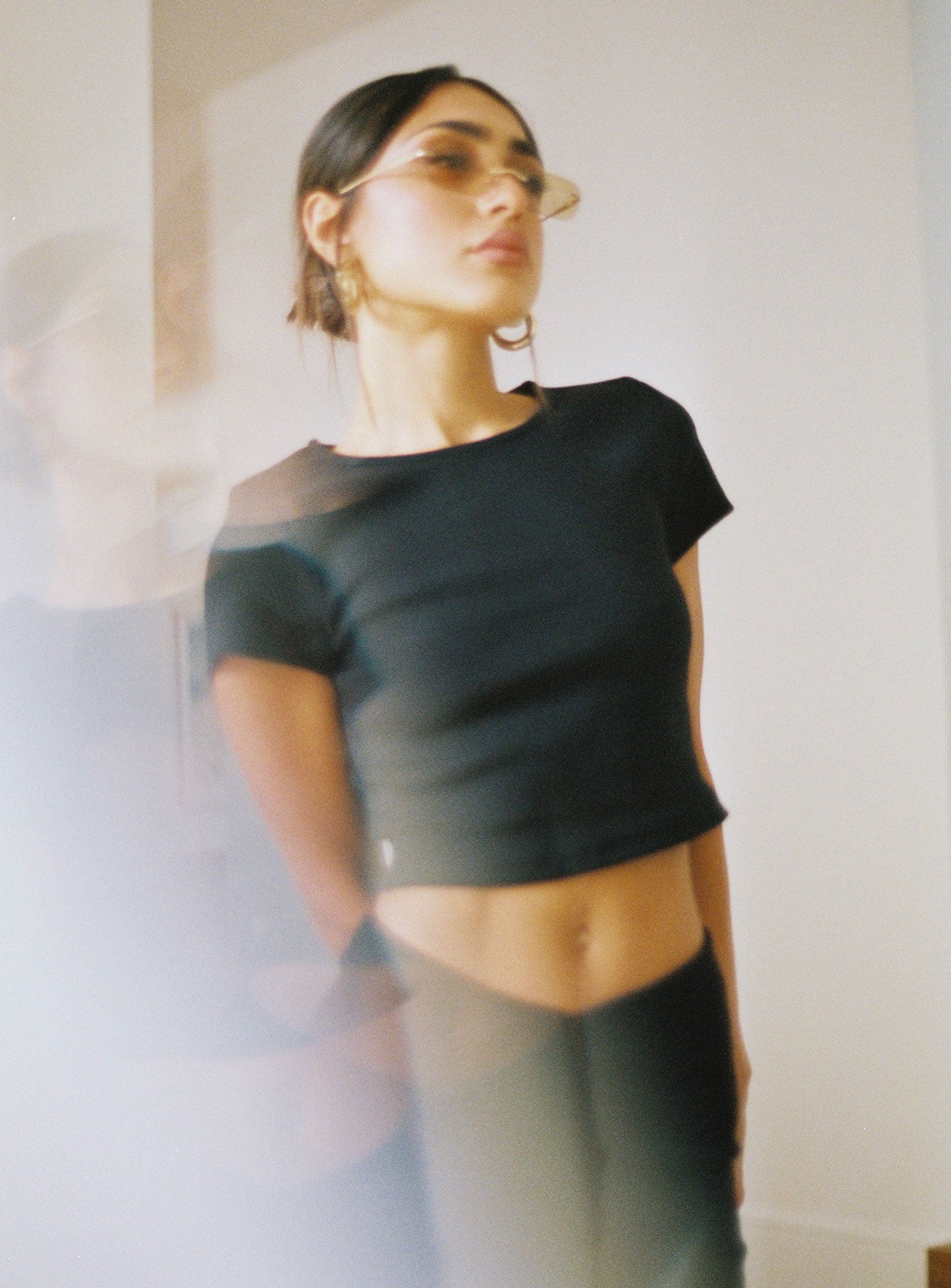 Classic Crop Tee Black