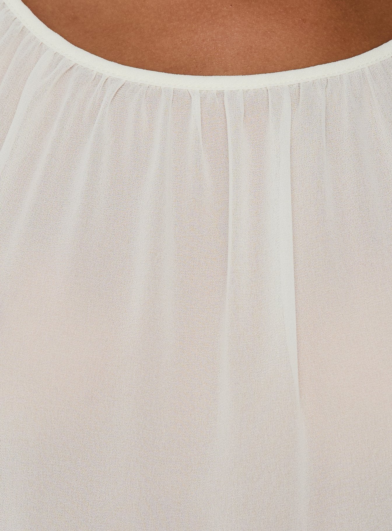 Sidra Off Shoulder Sheer Top Cream