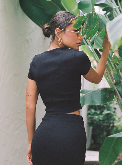 Classic Crop Tee Black