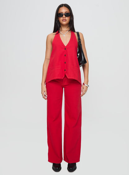 Hills Halter Crimson