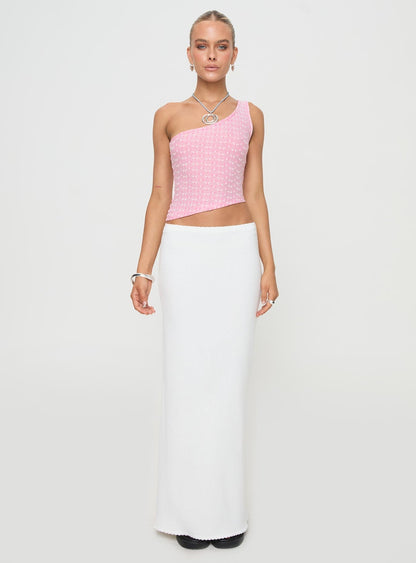 Lithay One Shoulder Top Pink