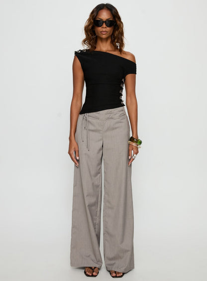 Laude Eyelet Off Shoulder Top Black