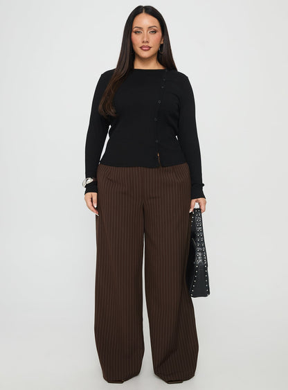 Passoni Long Sleeve Top Black Curve