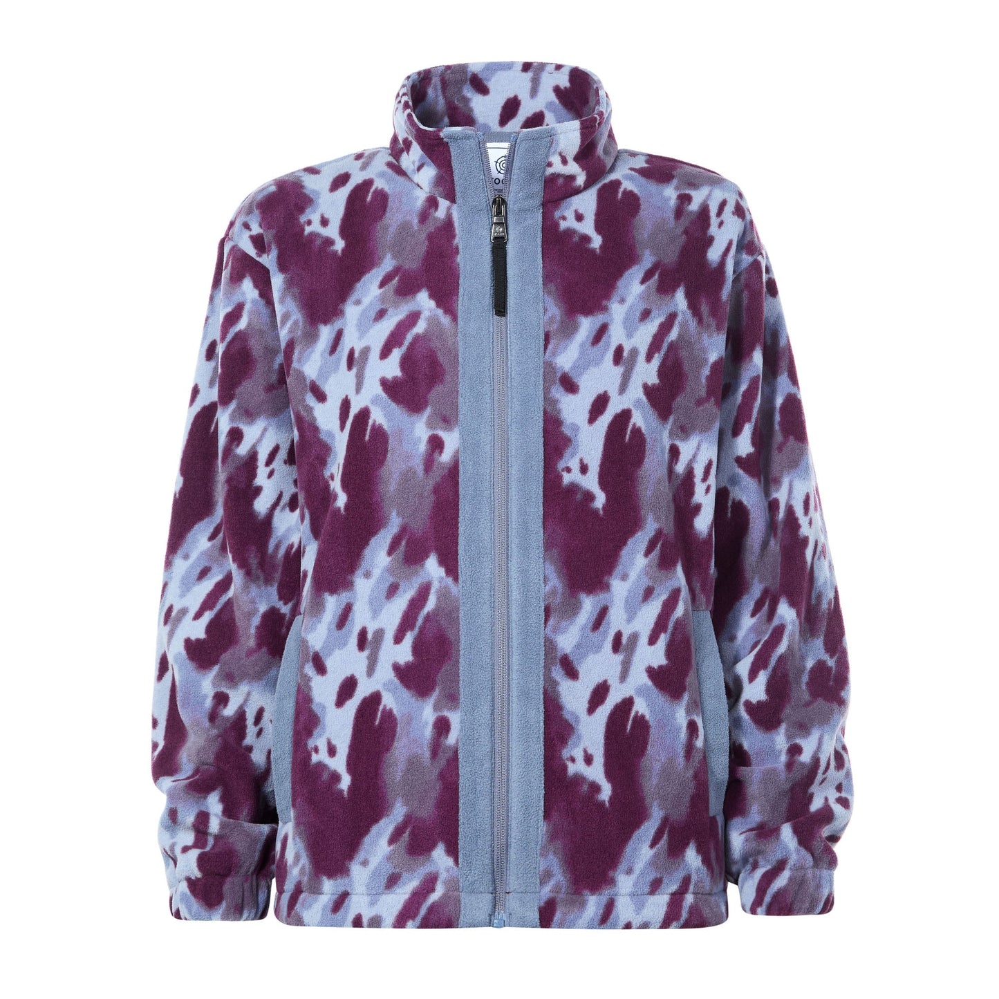 Firan Womens Relaxed Fit Microfleece Jacket - Smokey Blue Print