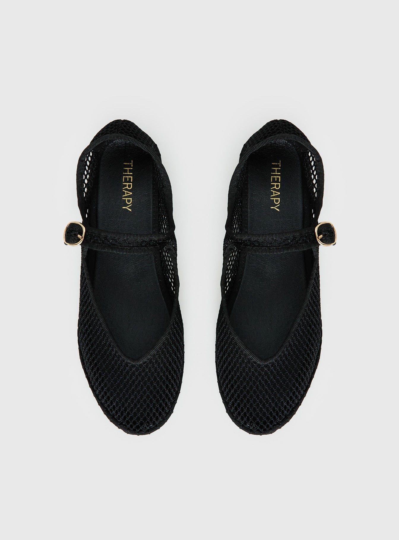 Therapy Alicante Mesh Ballet Flats Black