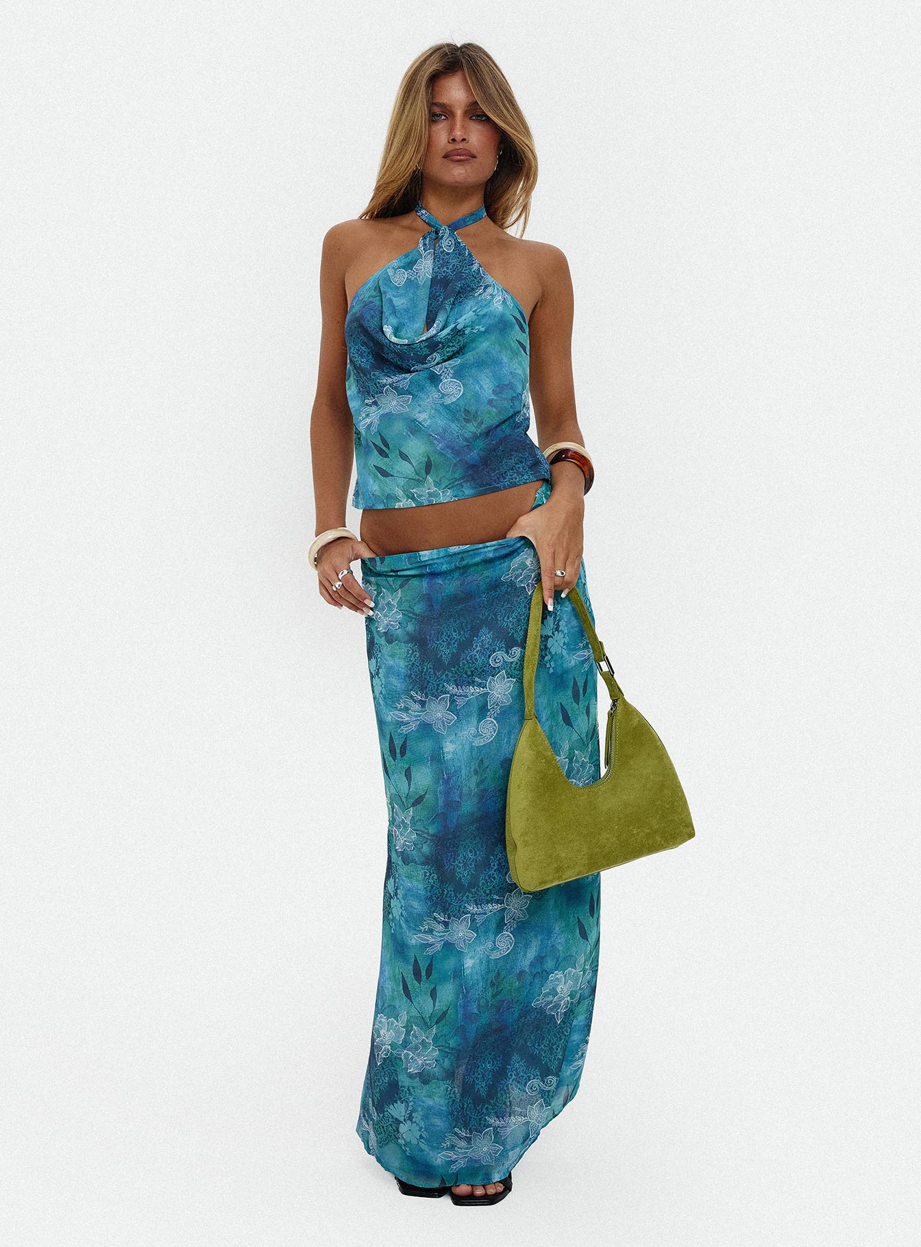 Eleganza Top Blue Floral