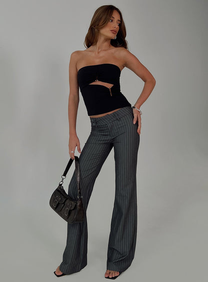 Reckless Abandon Strapless Top Black