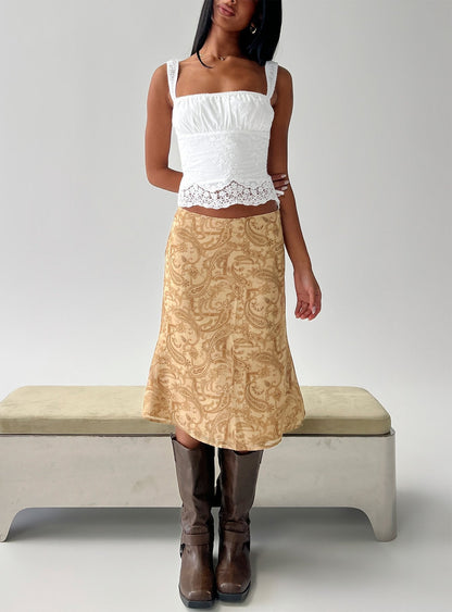 Starlina Lace Trim Cami Top White