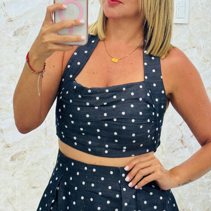 Polka Dots Jean Set