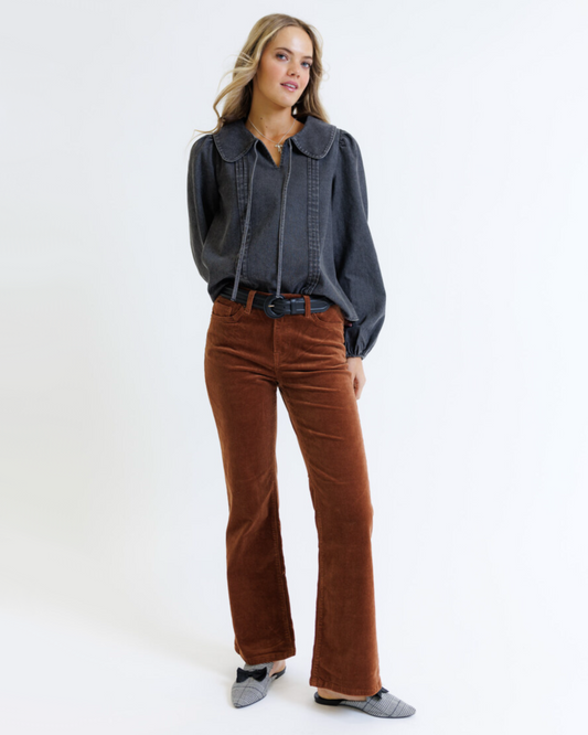 Corduroy Relaxed Bootcut Pant - Final Sale