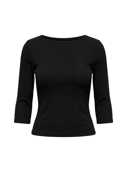 Elaia 3/4 Sleeve Top Black