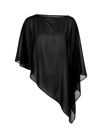 Mairelle Sheer Poncho Black