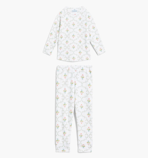 The Baby PJ Set - Pastel Trellis