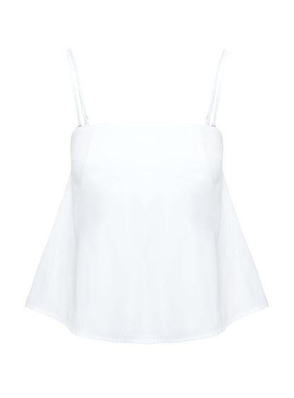 Trapeze Strapless Top White