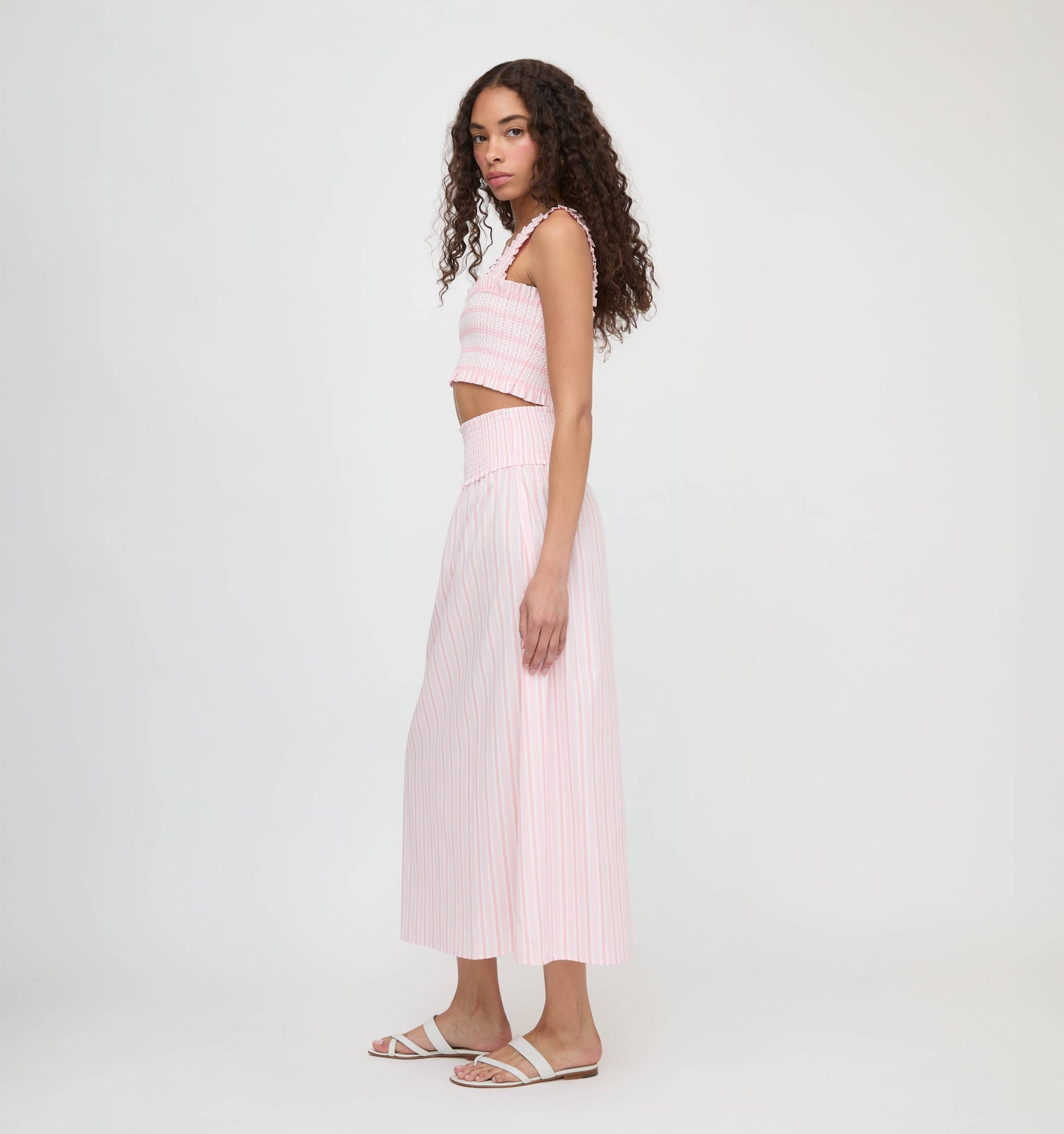 The Delphine Nap Skirt - Pink Variegated Stripe