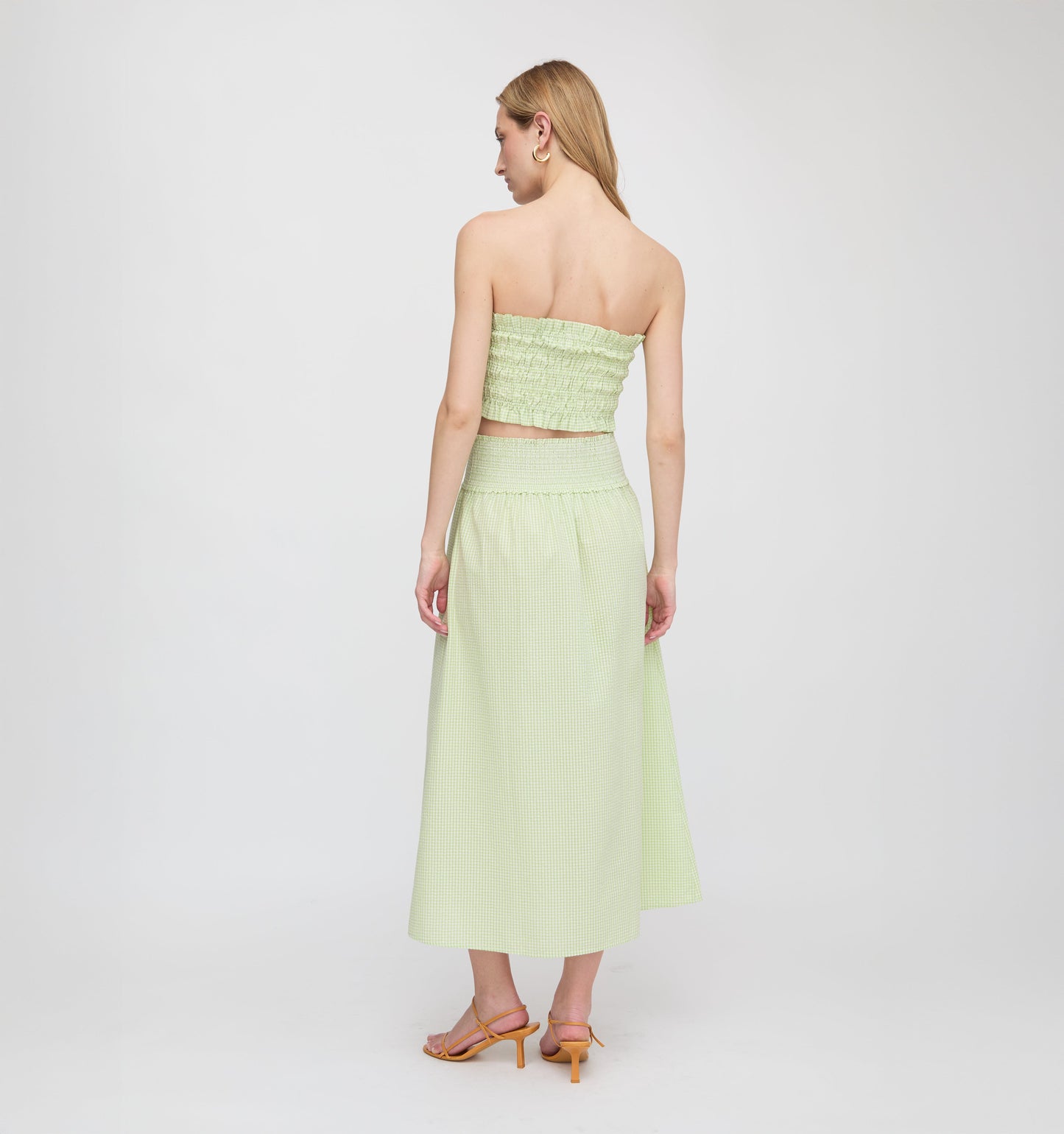The Delphine Nap Skirt - Lime Gingham