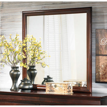 A room setting featuring Alisdair Dark Brown Mirror
