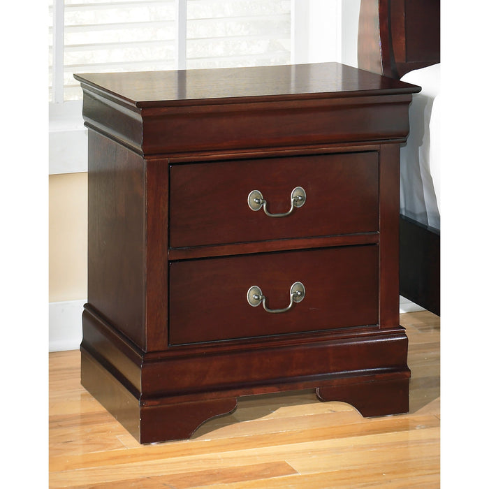 A room setting featuring Alisdair Dark Brown Nightstand