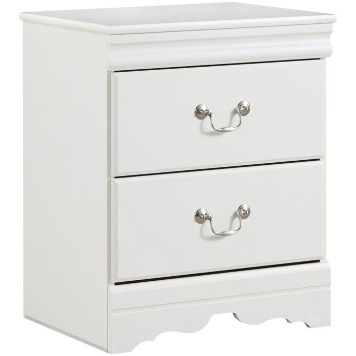 Front right view of Anarasia White Nightstand