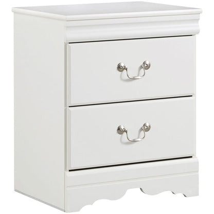 Front right view of Anarasia White Nightstand