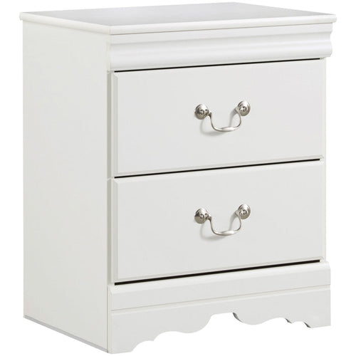 Front right view of Anarasia White Nightstand