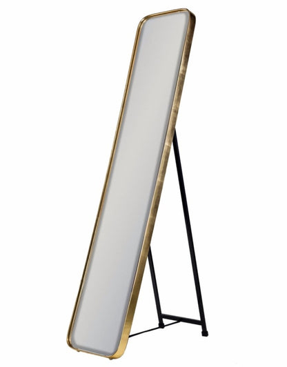 Arlene Cheval Mirror With Minimalist Gold Frame - Reduced To Clear-Renaissance Design Studio