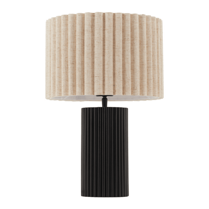 Aurora Table Lamp Beige & Black - Elite Maison