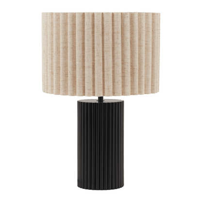 Aurora Table Lamp Beige & Black - Elite Maison