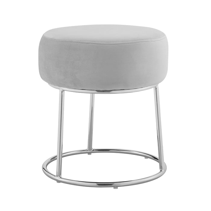 Bardot Gray Vanity Stool
