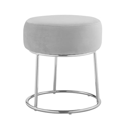 Bardot Gray Vanity Stool